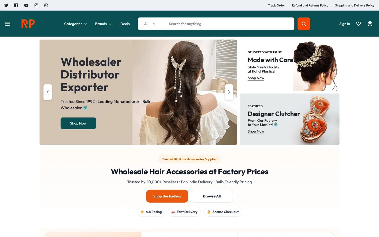 Rahul Plastics — B2B / Wholesale Ecommerce